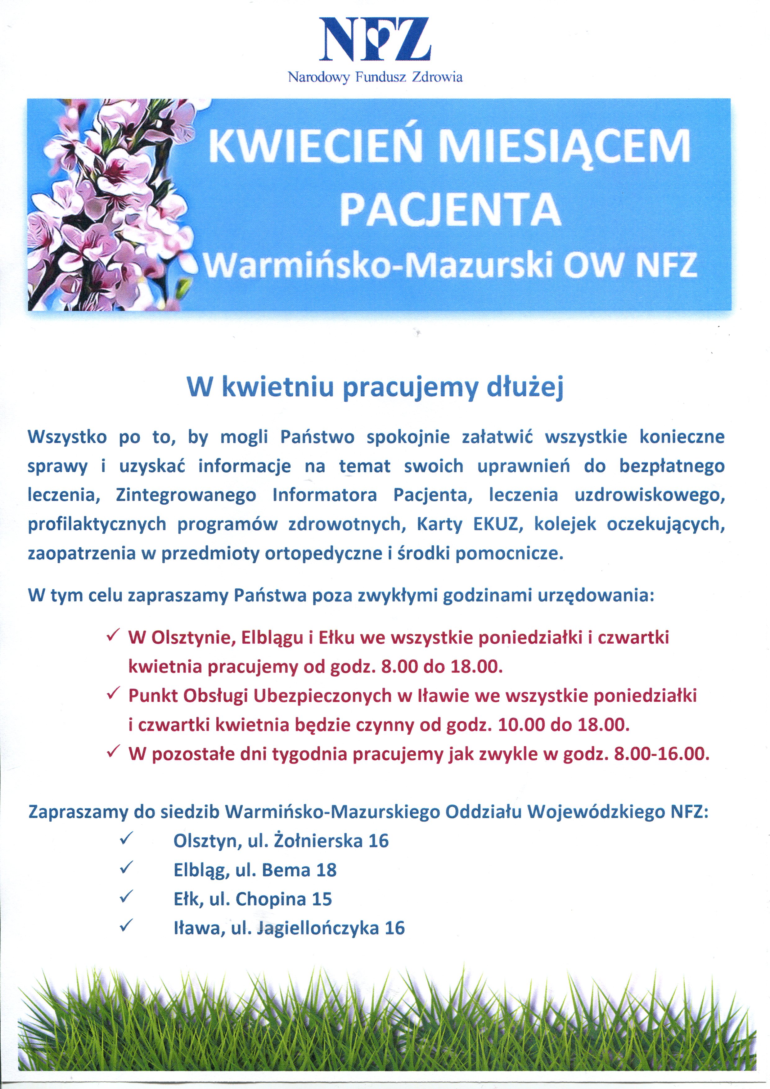 KWIECIEN MIESIACEM PACJENTA